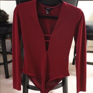 Forever 21 open front bodysuit size small